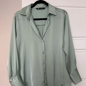 Zara Satin Effect Shirt